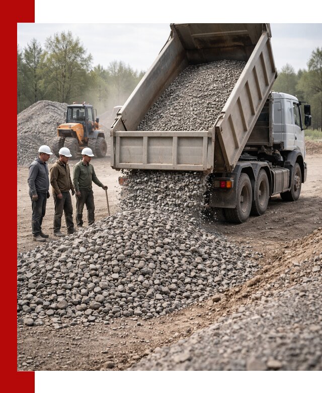 Доставка гравийного щебня фракции 70-120 в Лангепасе