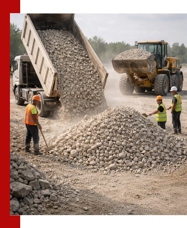 Доставка известнякового щебня фр. 40-70 в Лангепасе