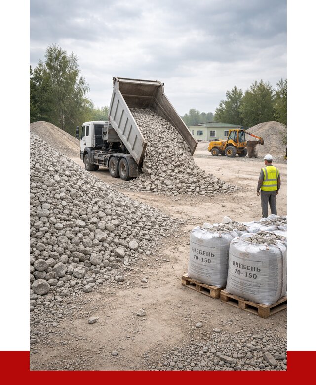 Известняковый щебень фракция 70-150 в Лангепасе от 1263 р. | ПРОНЕРУДЛнг