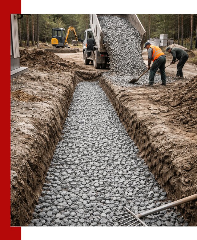 Щебень для дренажа с доставкой в Лангепасе высокого качества