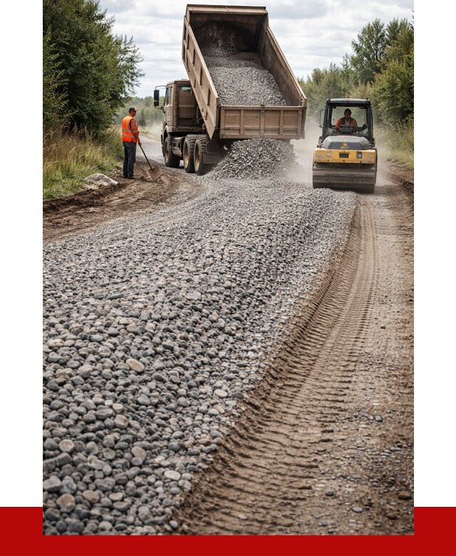 Щебень для отсыпки дороги в Лангепасе от 2727 р. ПРОНЕРУДЛнг