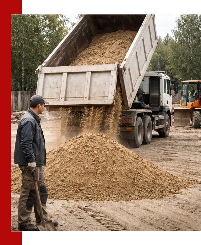 Доставка и продажа песка с разгрузкой в Лангепасе