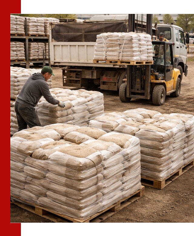 Карьерный песок в мешках с доставкой в Лангепасе