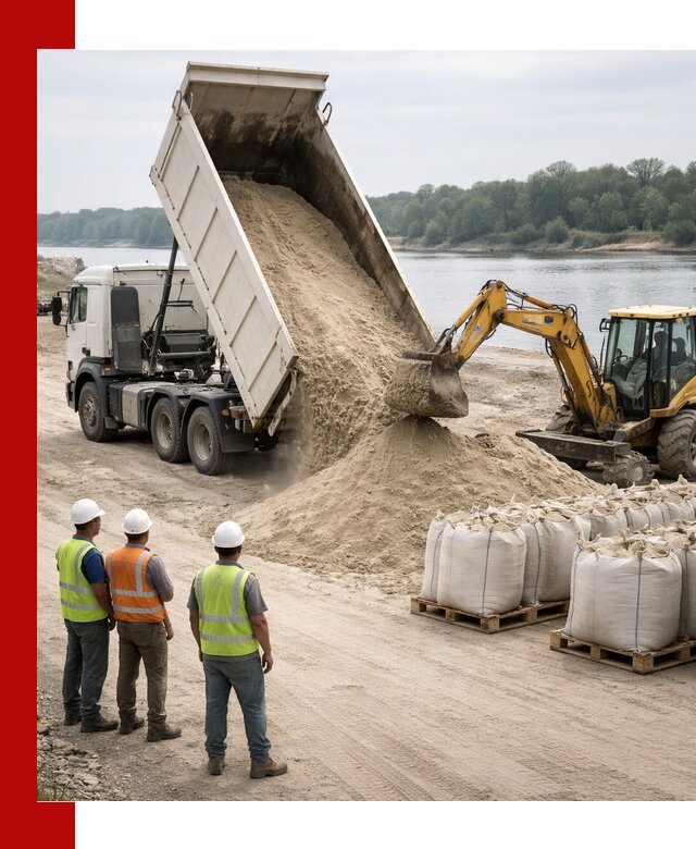 Доставка речного песка в Лангепасе самосвалами и погрузкой