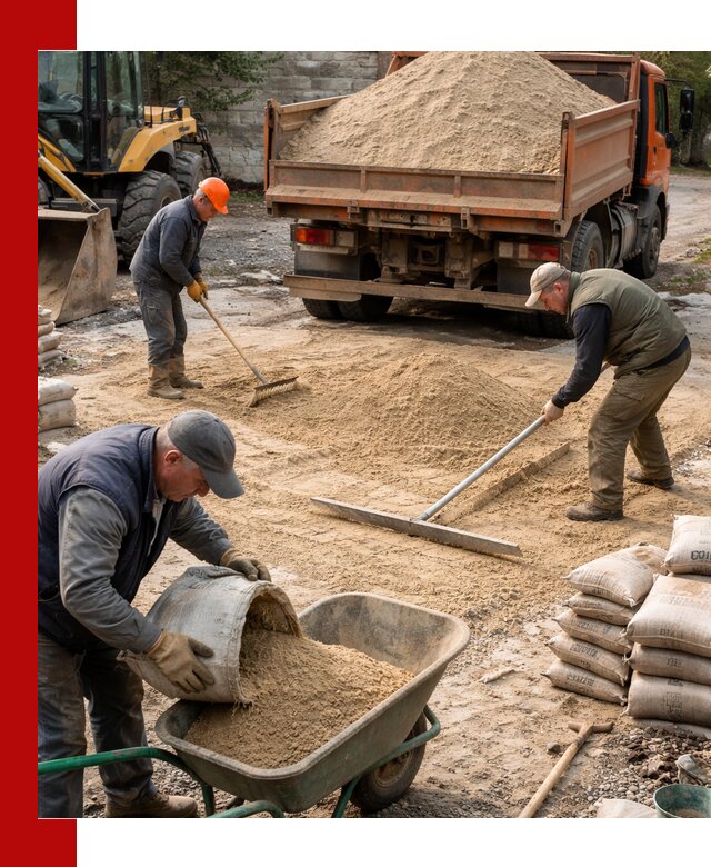 Поставка песка для стяжки в Лангепасе с быстрой доставкой