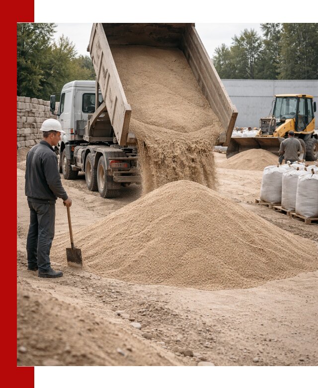 Кварцевый песок фракция 0–3 мм с доставкой в Лангепасе