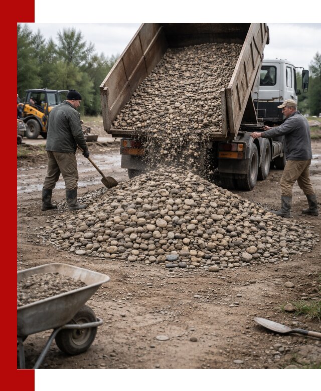 Доставка гальки речной оптом и в розницу в Лангепасе