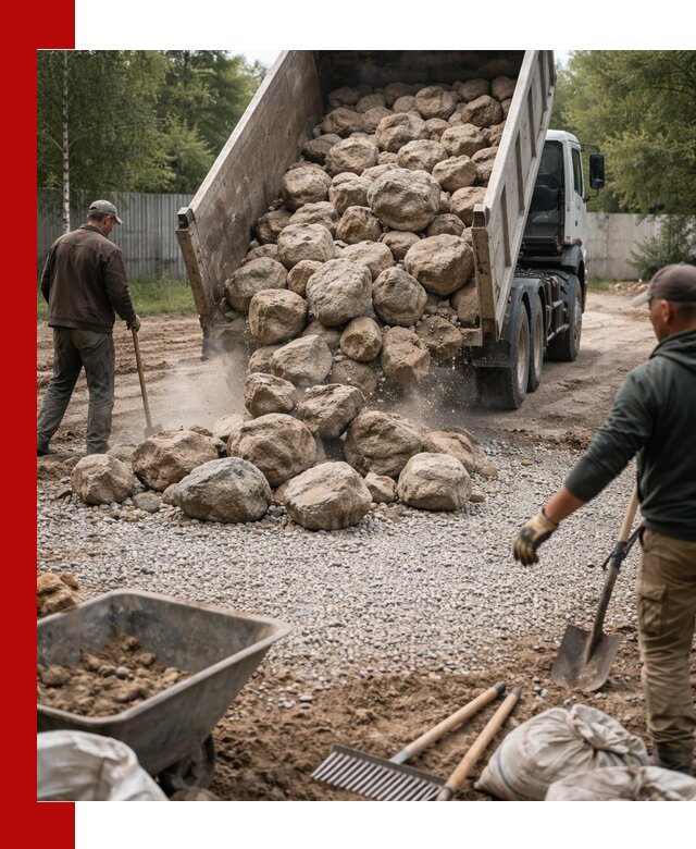 Доставка и укладка булыжника в Лангепасе
