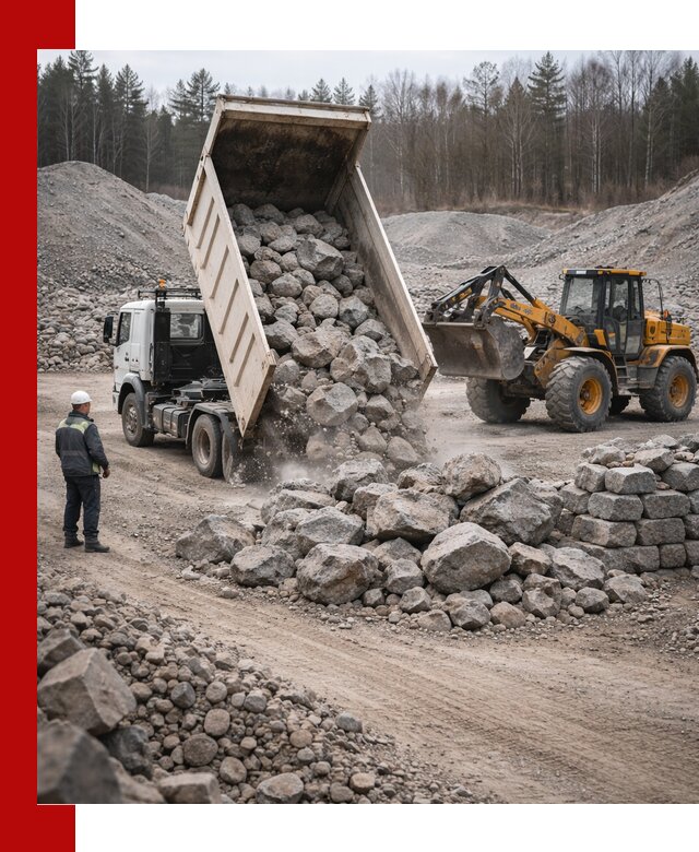 Доставка и продажа бутового гранитного камня в Лангепасе