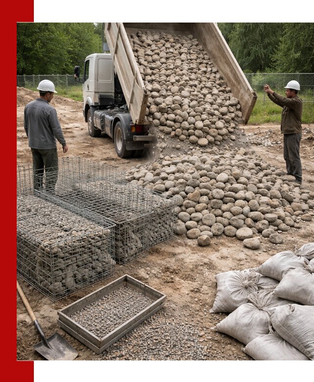 Камень для габионов фракция 70–151 в Лангепасе