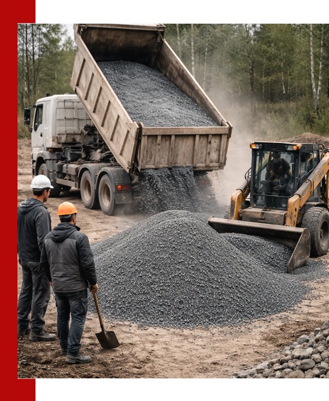 Гранитный отсев 0-5 с доставкой и разгрузкой в Лангепасе