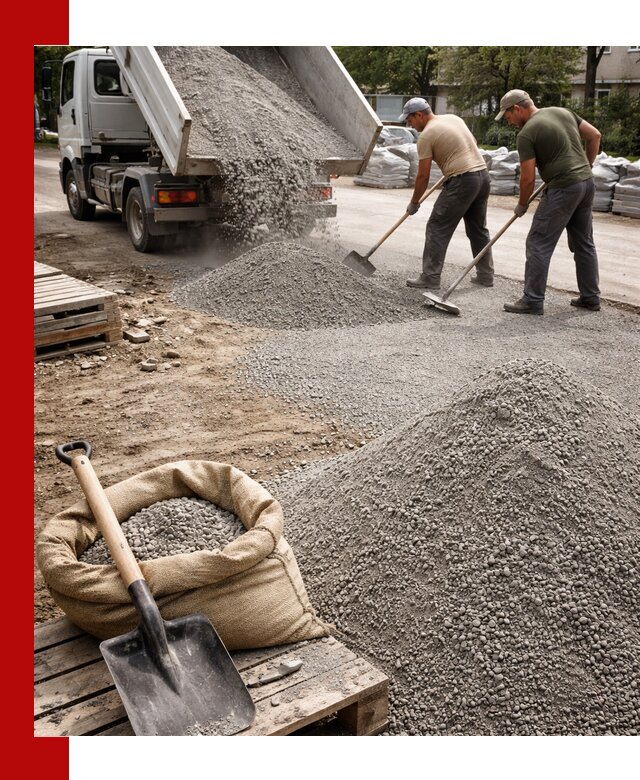 Отсев для тротуарной плитки в Лангепасе — доставка и укладка