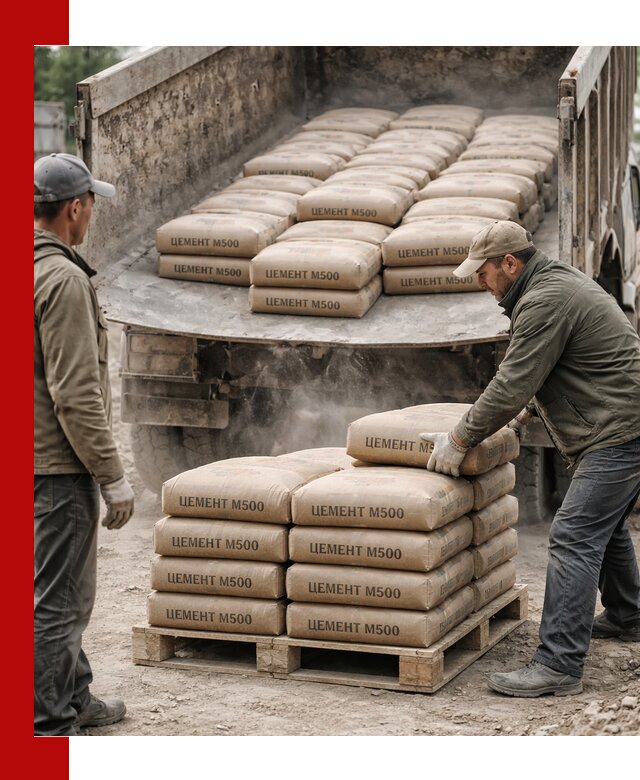 Цемент М500 с доставкой самосвалом в Лангепасе