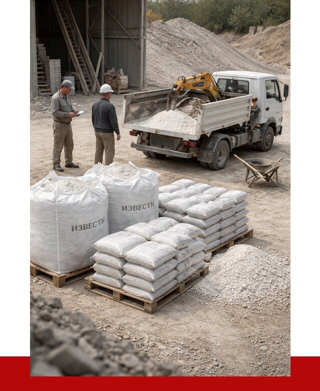 Известь строительная в Лангепасе с доставкой от 4242 р. | ПРОНЕРУДЛнг
