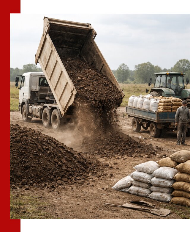 Доставка грунта и удобрений оптом в Лангепасе для сельхоз и строительства