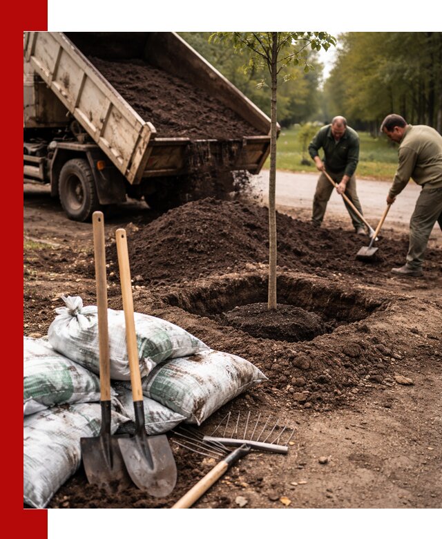 Грунт для посадки деревьев в Лангепасе — доставка и подготовка почвы