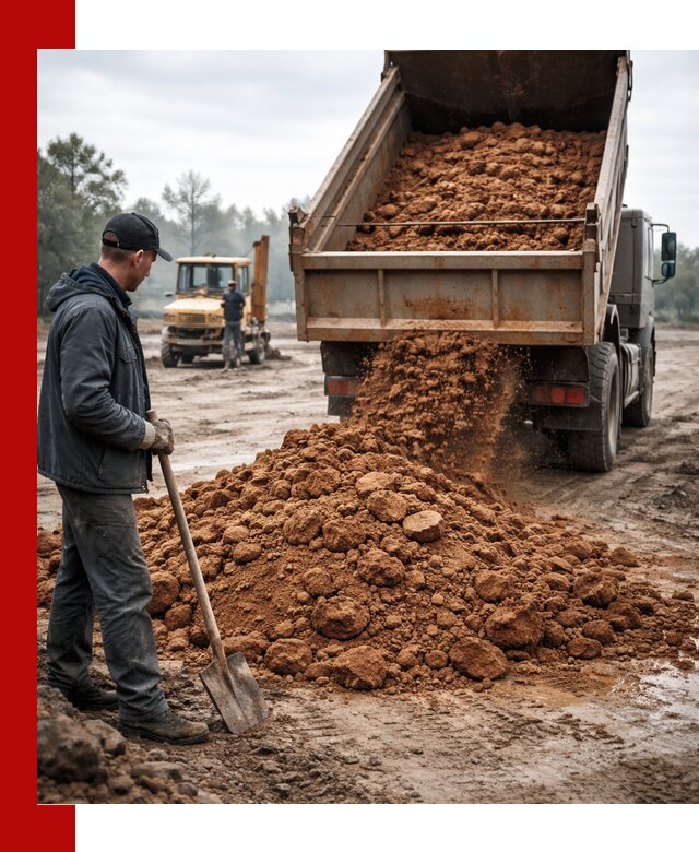 Глина для засыпки в Лангепасе с доставкой самосвалами