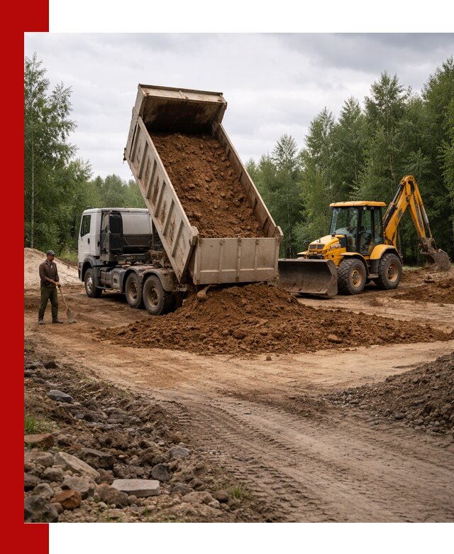 Доставка суглинка самосвалами в Лангепасе подсыпка и планировка