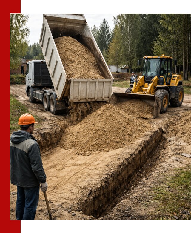 Доставка песчаного грунта в Лангепасе для строительных работ