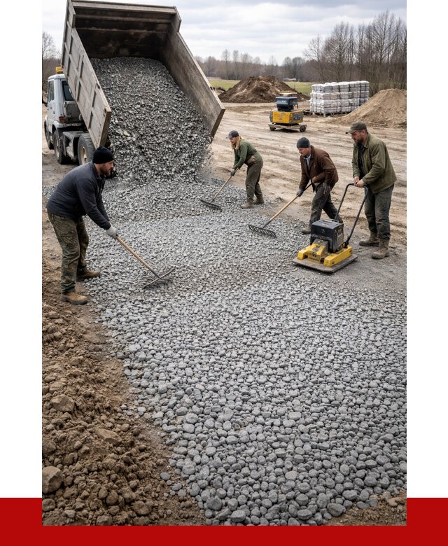 Устройство щебеночной подушки в Лангепасе от 4545 р. ПРОНЕРУДЛнг